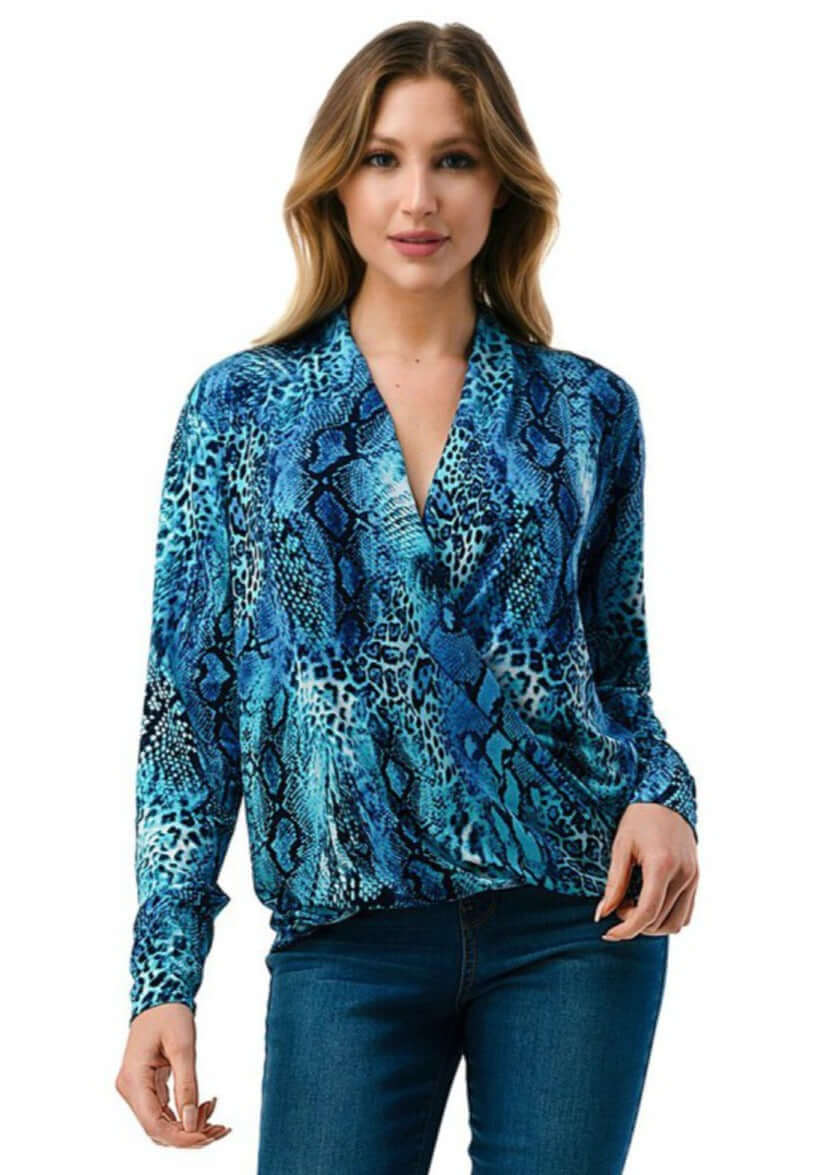 The Blues Fashion Surplice Top