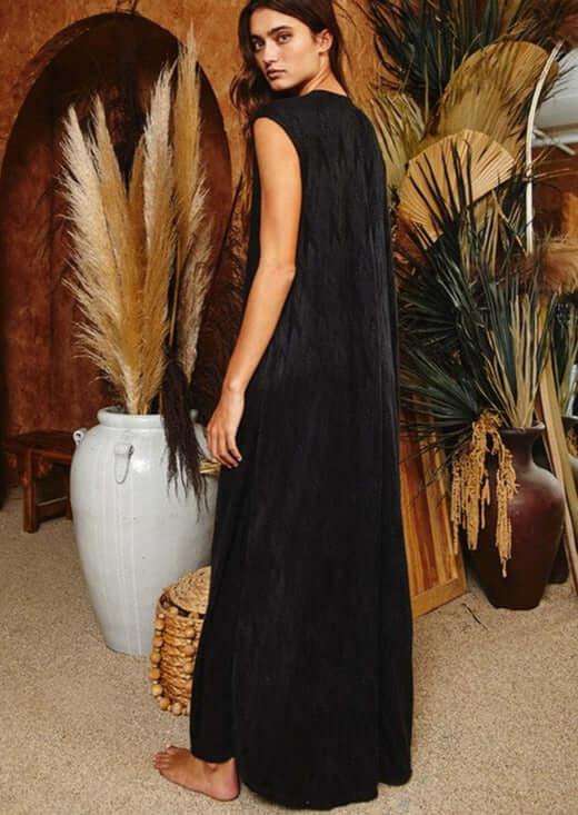 Chevron Textured Brushed Knit Jumpsuit