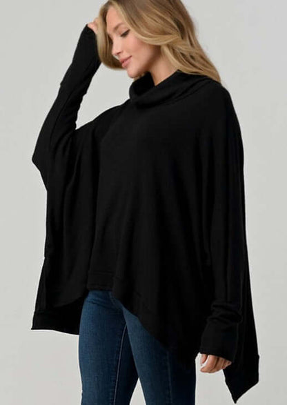 Aspen Oversized Cowl Neck Soft Sweater Made in USA