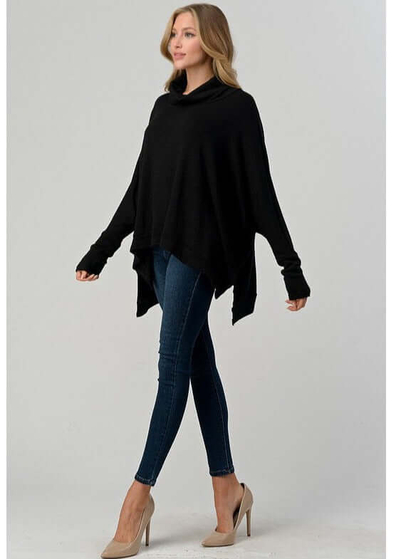 Aspen Oversized Cowl Neck Soft Sweater Made in USA