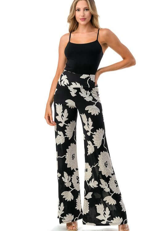 Forever Florals Flare Pants Made in USA