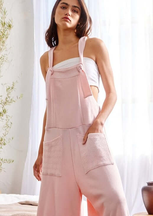 French Terry Slouchy Overall Jumpsuit Made in USA