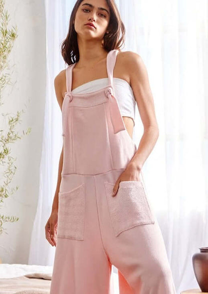 French Terry Slouchy Overall Jumpsuit Made in USA