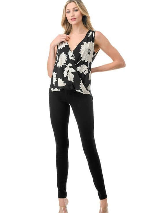 Forever Florals Surplice Top Made in USA