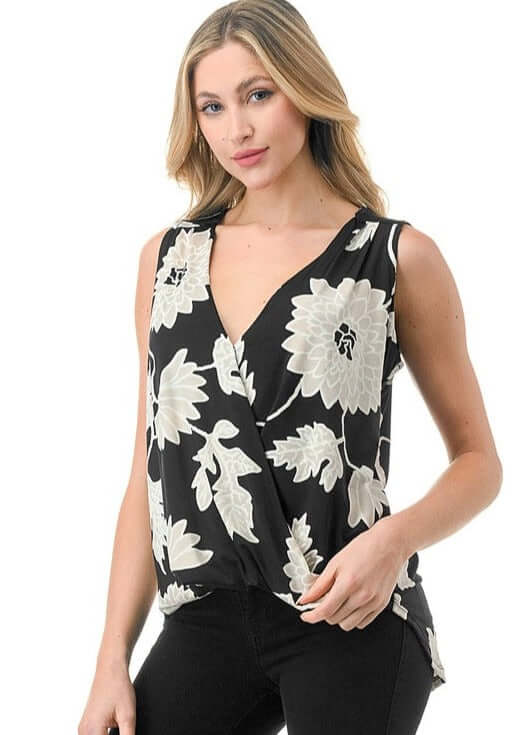 Forever Florals Surplice Top Made in USA