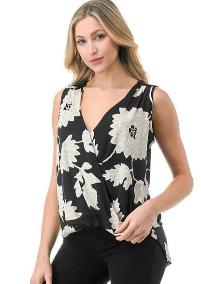 Forever Florals Surplice Top Made in USA