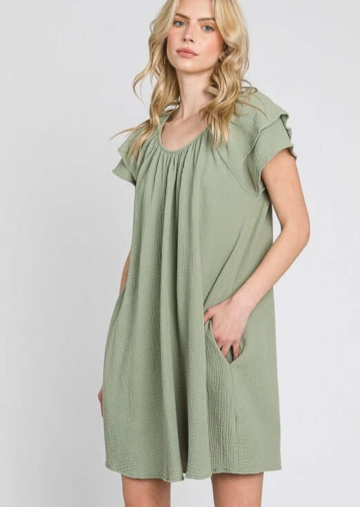 At the Park Washed Cotton Dress Made in USA