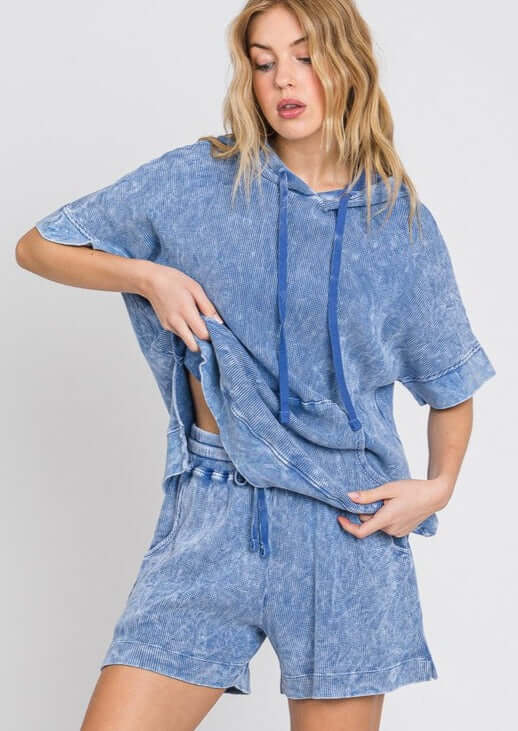 All Day Mineral Washed Ribbed Thermal Shorts