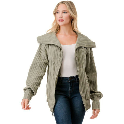 Walk in the Park Cable Knit Jacket Made in USA