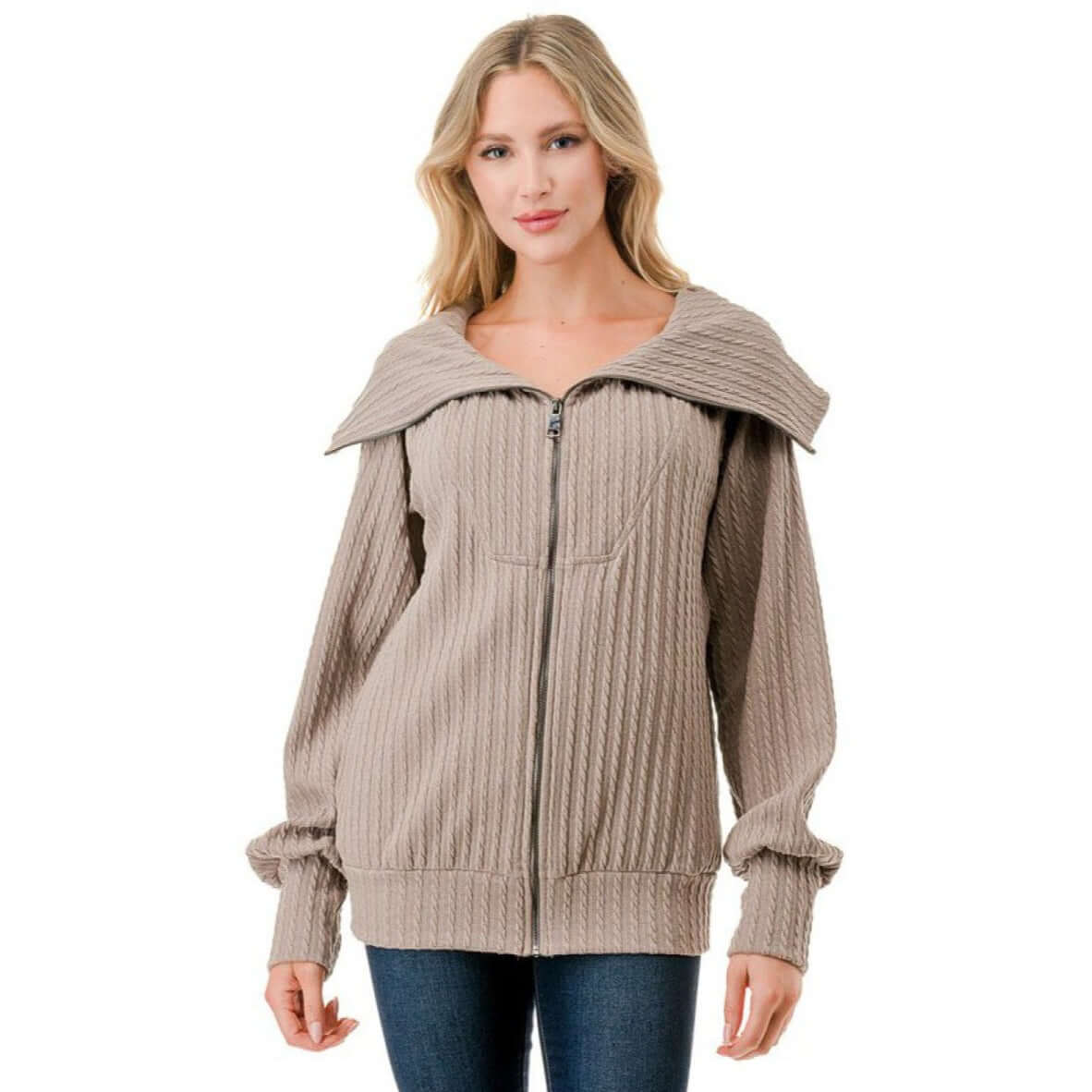 Walk in the Park Cable Knit Jacket Made in USA