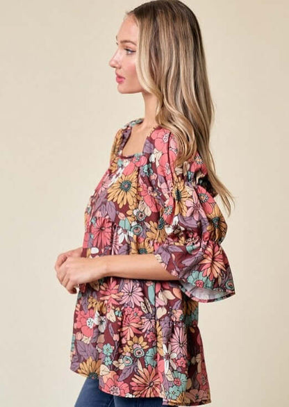 A Walk in the Garden Feminine Top