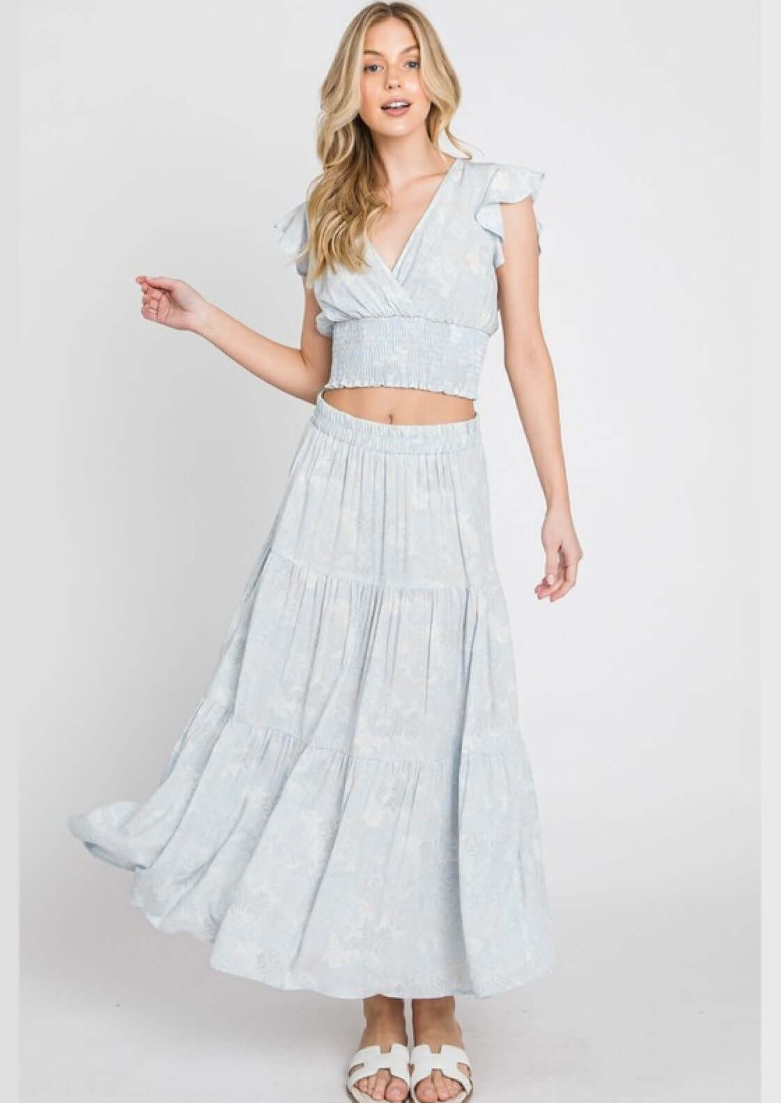 Delicate Beauty A-Line Maxi Skirt Made in USA