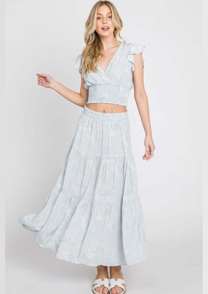 Delicate Beauty A-Line Maxi Skirt Made in USA