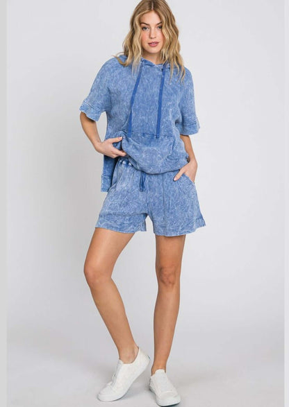 All Day Mineral Washed Ribbed Thermal Shorts