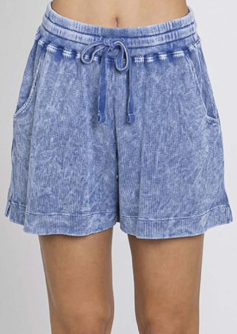 All Day Mineral Washed Ribbed Thermal Shorts