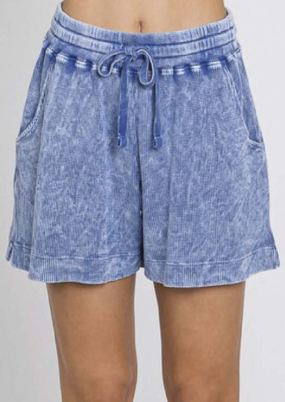 All Day Mineral Washed Ribbed Thermal Shorts