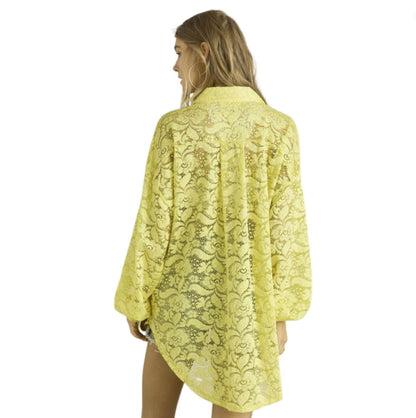 A Vacation Accessory Lace Button Down Shirt