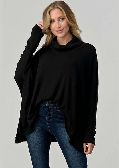 Aspen Oversized Cowl Neck Soft Sweater Made in USA