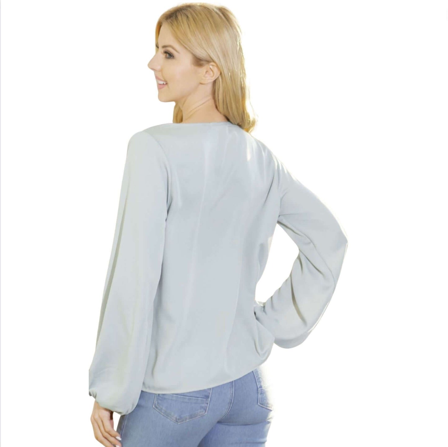 Cowl Neck Satin Top Made in USA