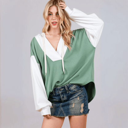 Color Block Hoodie Made in USA