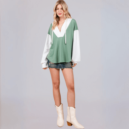 Color Block Hoodie Made in USA