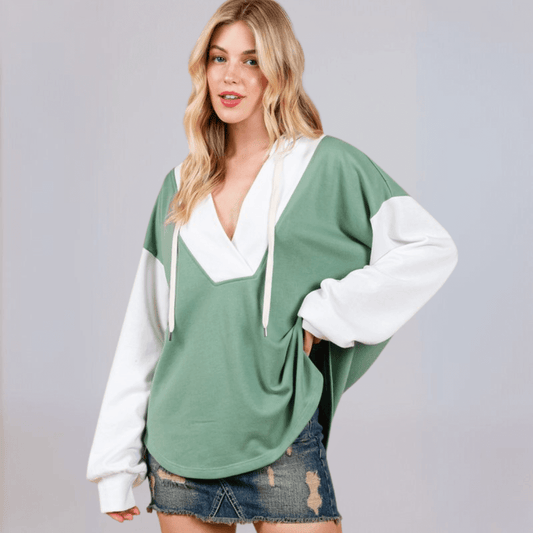 Color Block Hoodie Made in USA