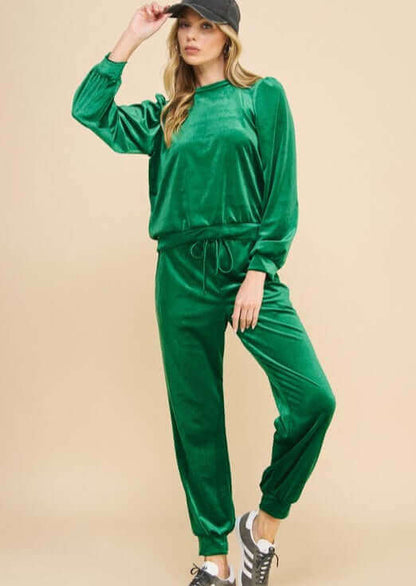 Glam Velour Track Suit