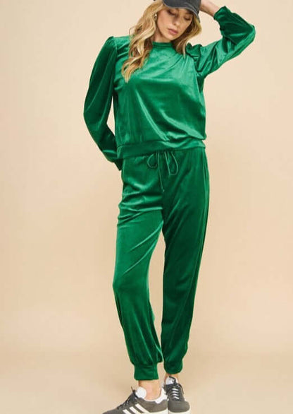 Glam Velour Track Suit