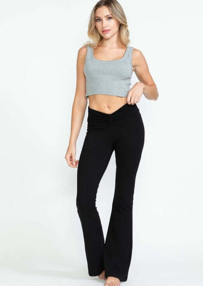 V-Waist Slimming Bootcut Pants Made in USA