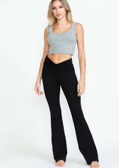 V-Waist Slimming Bootcut Pants Made in USA