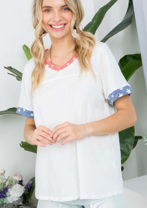 All Cotton Patriotic Essentials Tee Made in USA