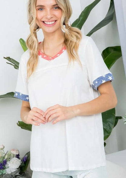 All Cotton Patriotic Essentials Tee Made in USA