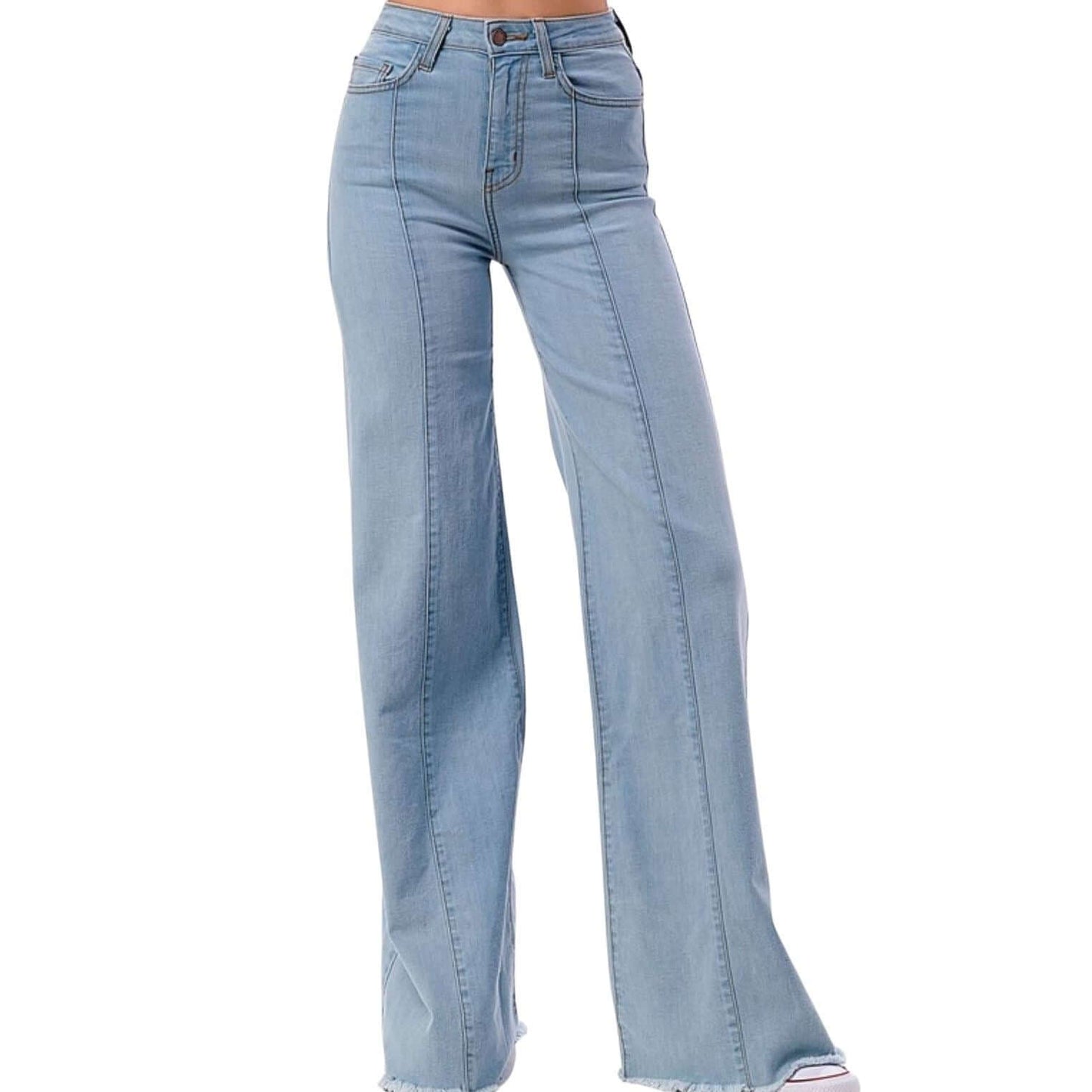 High Waist Flare Leg Denim Jeans