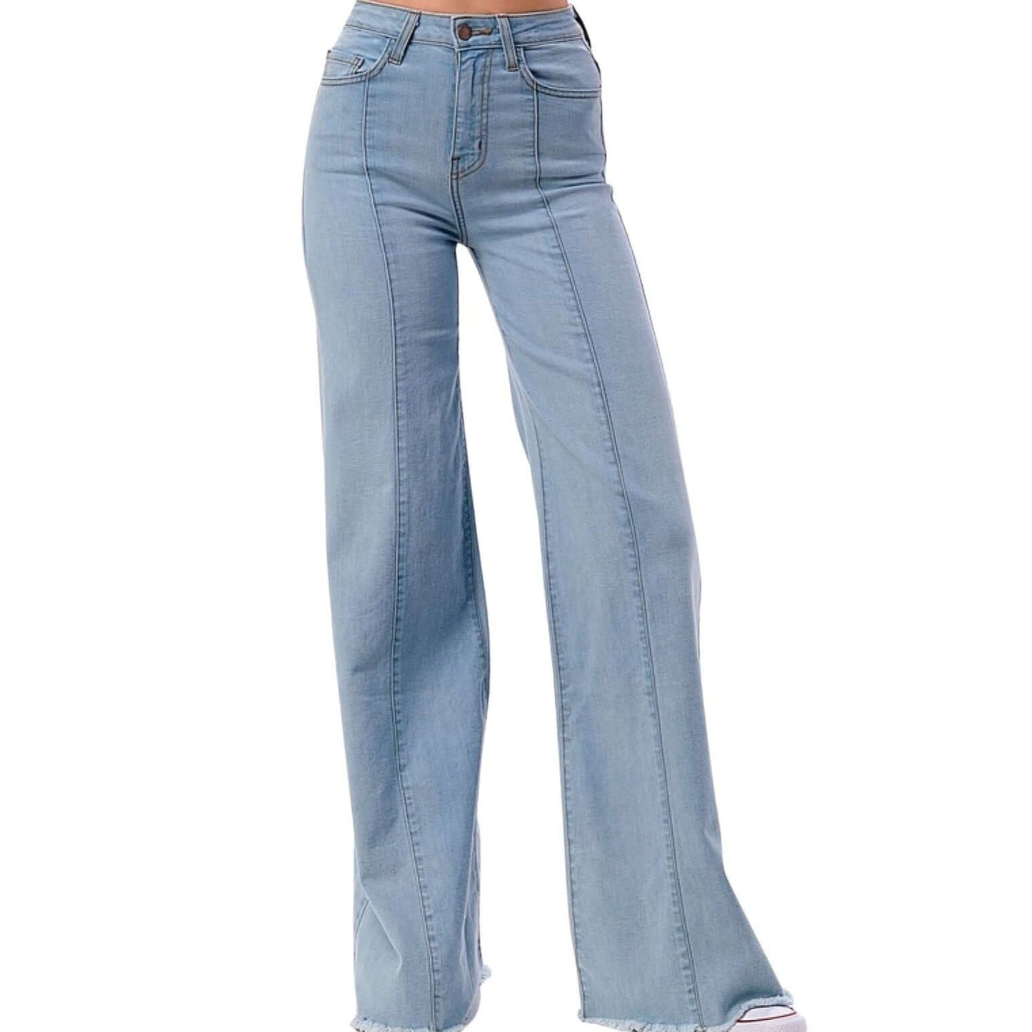 High Waist Flare Leg Denim Jeans