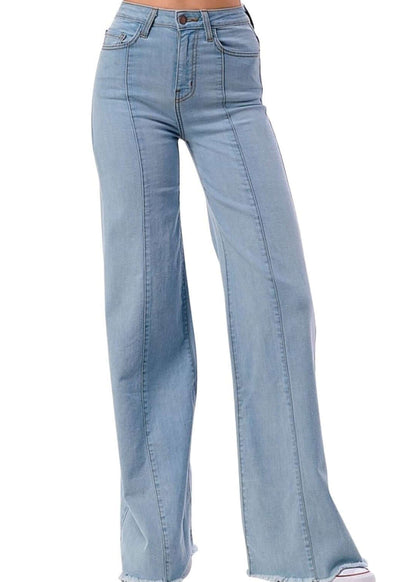 High Waist Flare Leg Denim Jeans