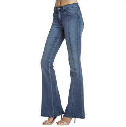 Rumor Has It Front Seam Flared Denim Jeans