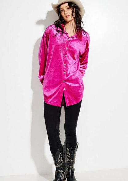 Fuchsia Glam Shacket