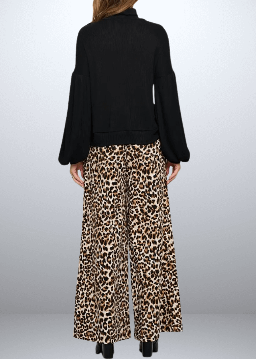 Gloria Puff Sleeve Turtle Neck Sweater