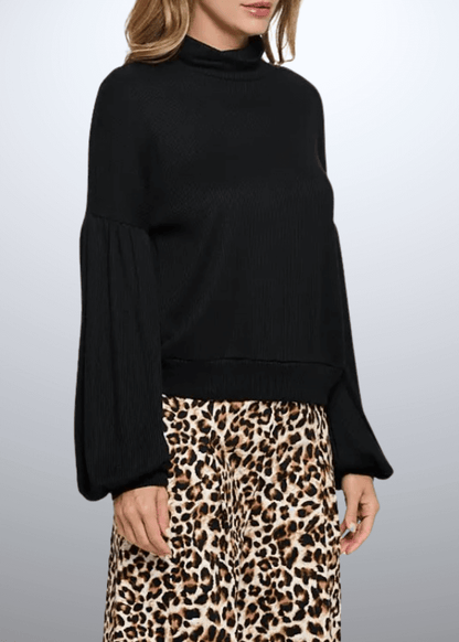 Gloria Puff Sleeve Turtle Neck Sweater