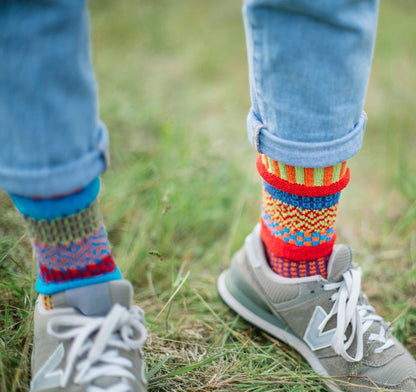 COSMOS Knitted Crew Socks Made in USA