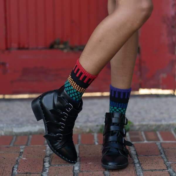 GEMSTONE Knitted Crew Socks Made in USA