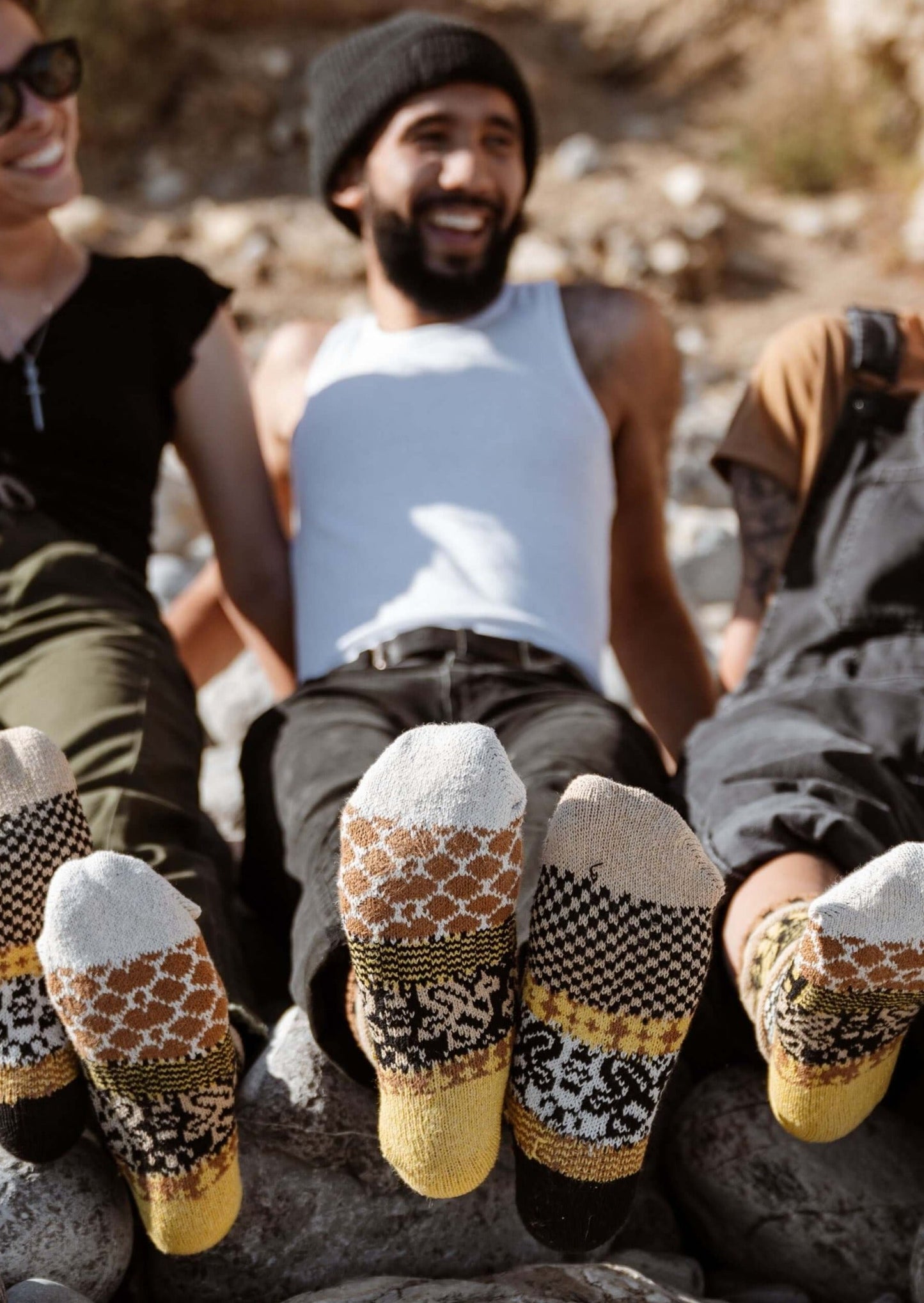 HONEY BEE Knitted Crew Socks Made in USA