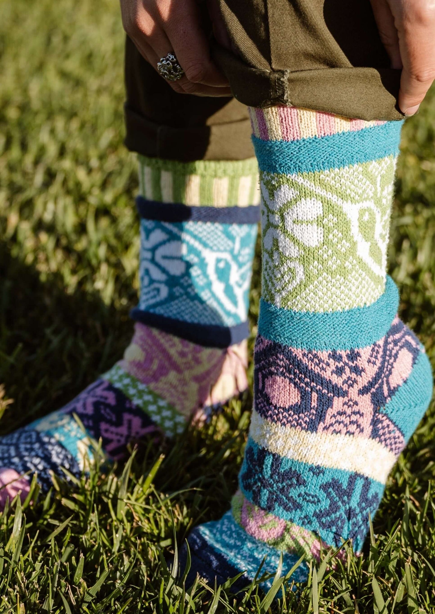 HUMMINGBIRD Knitted Crew Socks Made in USA