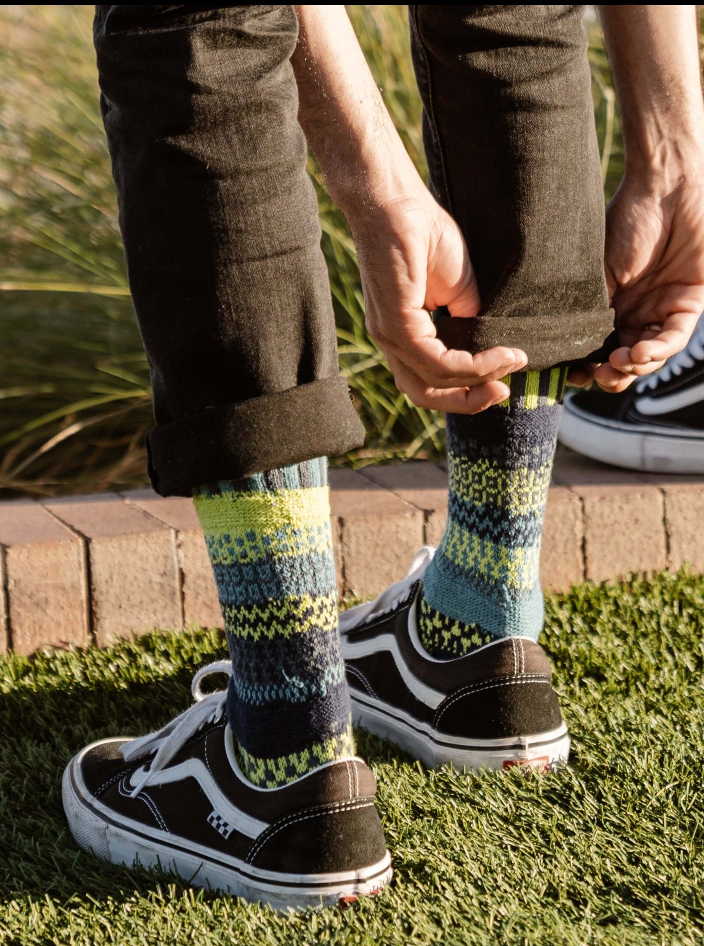 LEMONGRASS Knitted Crew Socks Made in USA