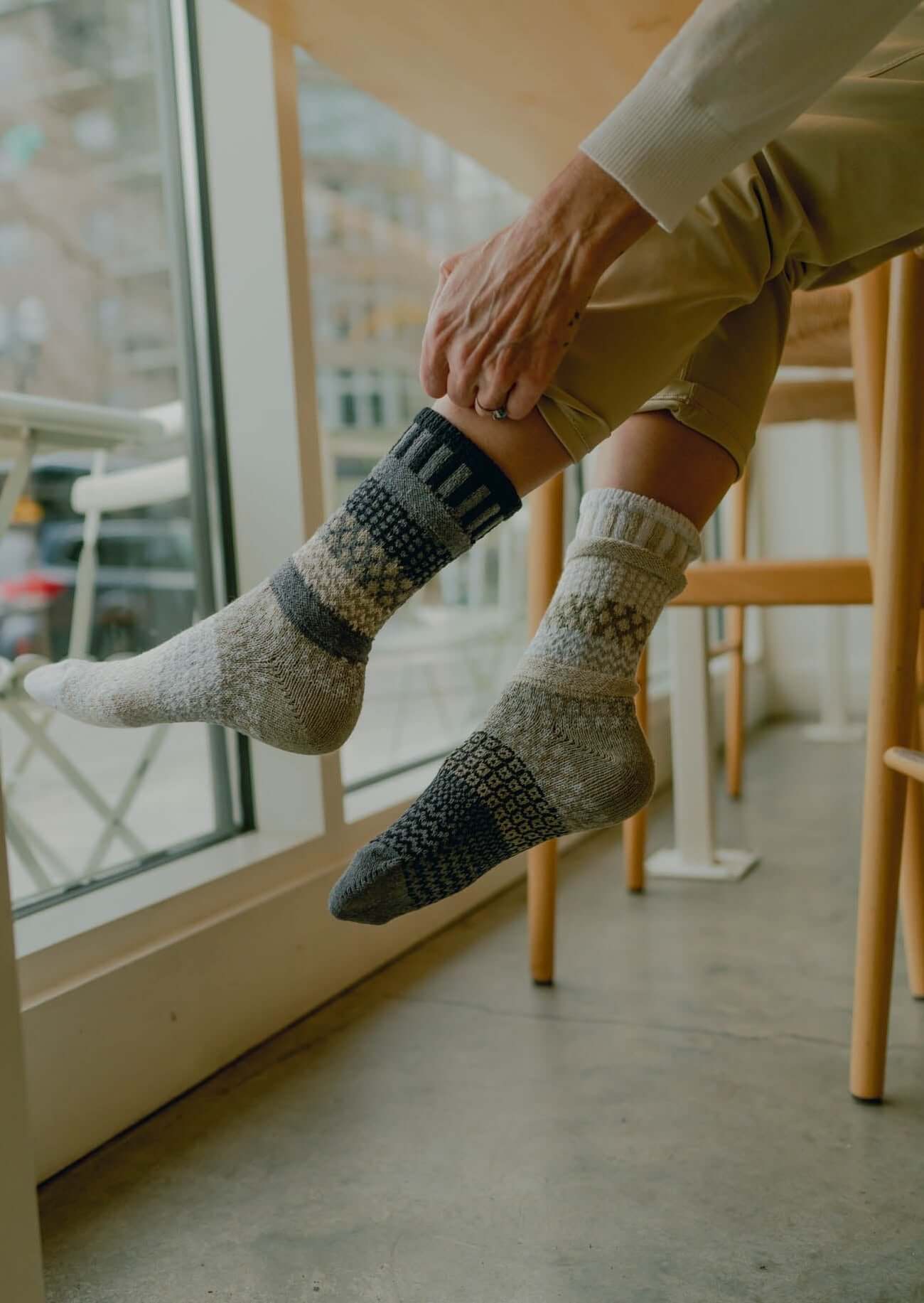 Starlight Knitted Crew Socks Made in USA