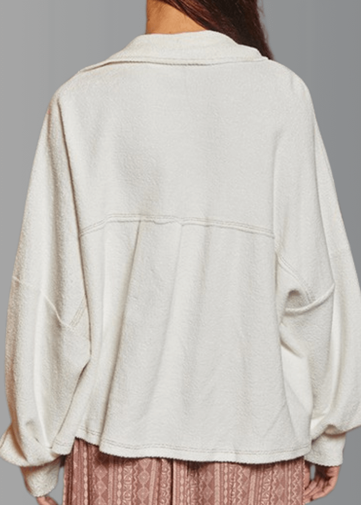 Oversized French Terry Cotton Shacket