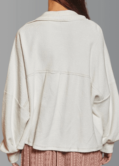 Oversized French Terry Cotton Shacket