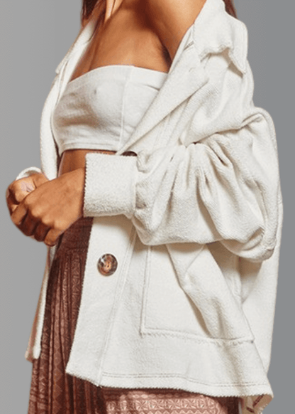 Oversized French Terry Cotton Shacket