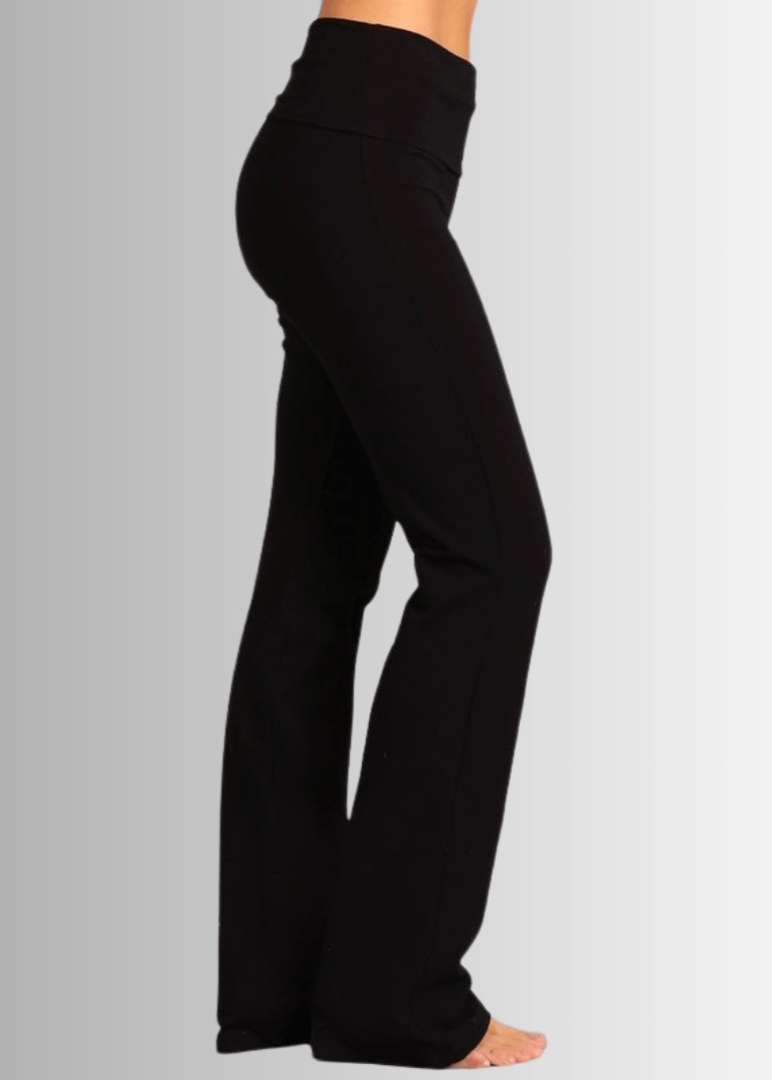 Black Bootcut Yoga Lounge Pants Made in USA