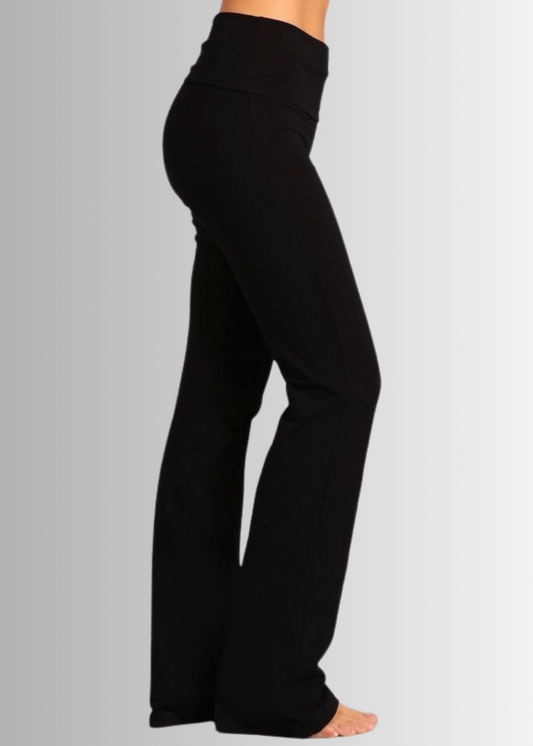 Black Bootcut Yoga Lounge Pants Made in USA
